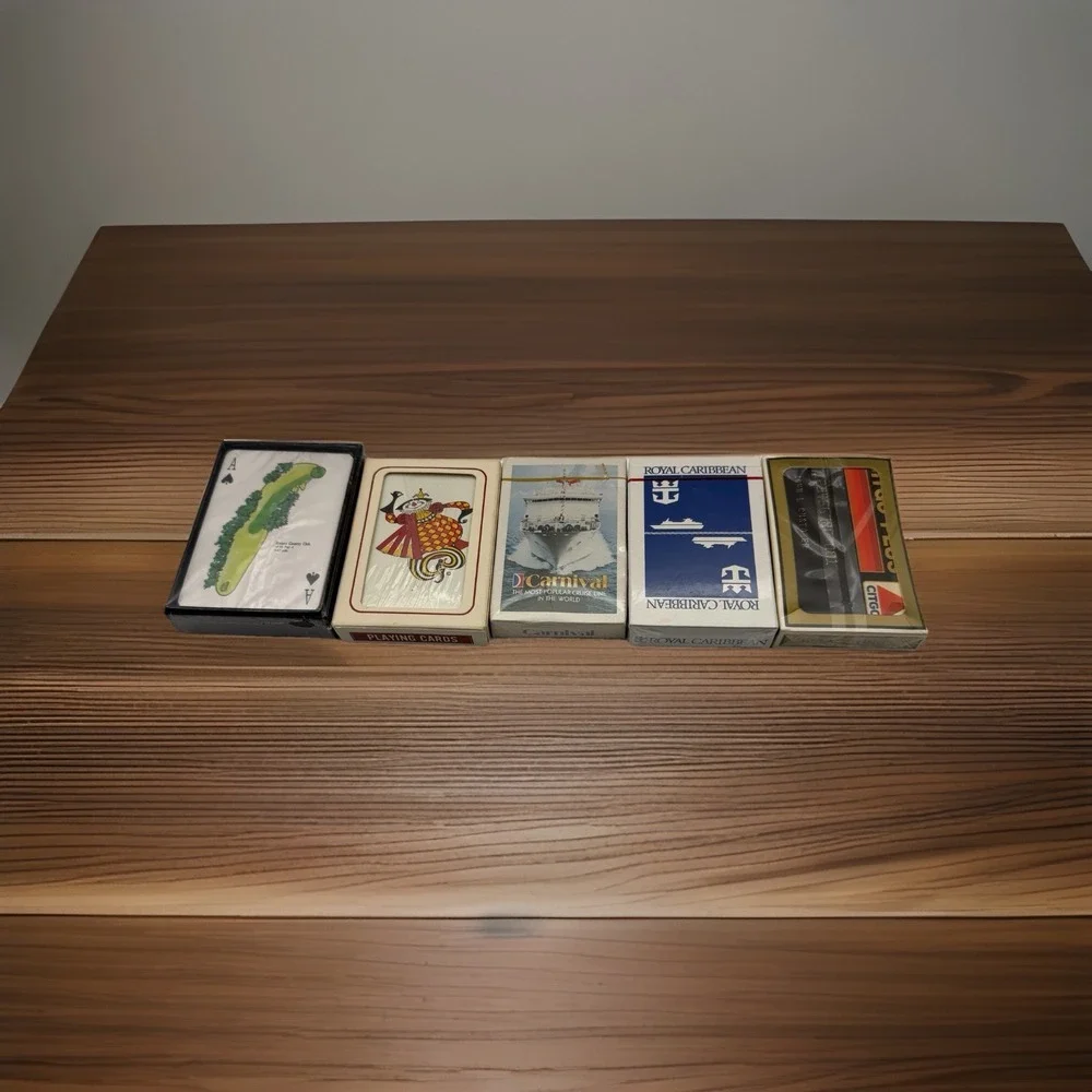 New Vintage Playing Cards Lot of 5 Sealed‎ Decks Cruise Ship CITGO Clown